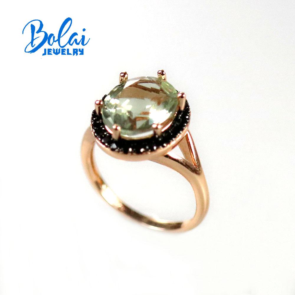 Oval 10*12mm Natural Green Amethyst Jewelry Set 925 Sterling Silver Jewelry Ring Earring for Women Daily Wear Nice Gift