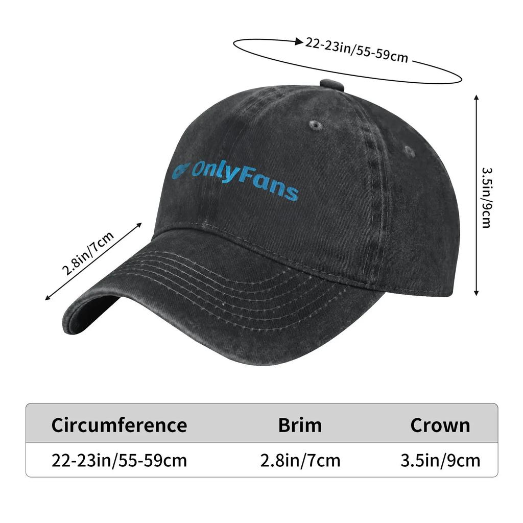 Washed Baseball Cap Funny Only Fans Meme Summer Trucker Hat For Unisex Men Stylish Running Hippie Sun Snapback Cap