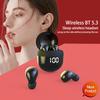 SK18 Mini Invisible Headphones Wireless Bluetooth 5.3 Headphones Bass Sleeping Headphones with Microphone Noise Cancellation HD