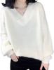 Свитер Neiman от Soft Knit, простой, корейский, облегающий, длинный, в рубчик, эластичный, свободный, с V-образным вырезом, однотонный, женский, Осень/Зима, Элегантный, Стиль,