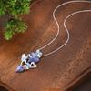 1PC Handmade Enamel Color Multiple Love Splicing Pendant Women's Necklace, Summer Versatile Elegant Fashion Temperament Jewelry
