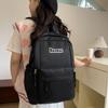 Student Solid Color Schoolbag Women's College Style Backpack Letter Large Capacity Backpack
