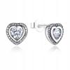 Earrings With Cubic Zirconia S925 Hearts Crystals Stud Zirconias