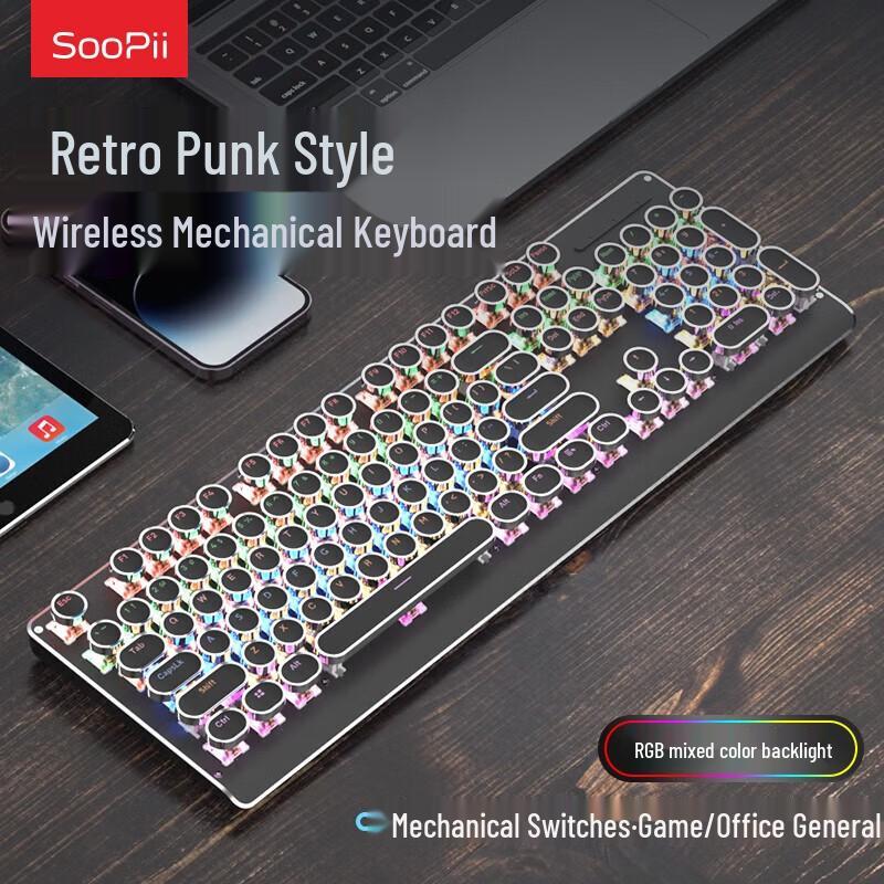 SooPii KB08 Беспроводная механическая игровая клавиатура с двумя режимами