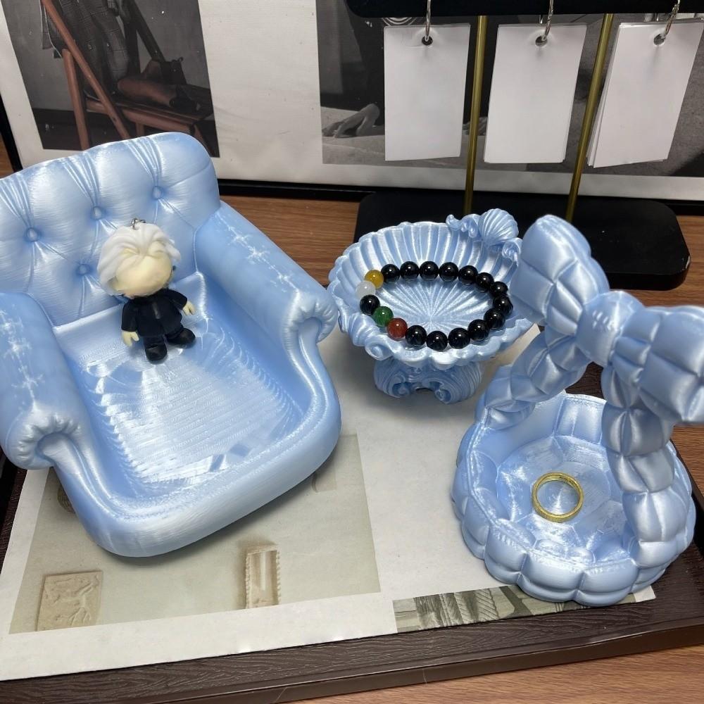 Элегантный Лотос 3D Печатный Поддон для Украшений Сладкий Барокко Форма Дивана Держатель для Колец Декоративный Креативный Форма Ракушки Поддон для Украшений
