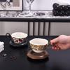 200ml Vintage Ceramic Coffee Cup and Saucer English afternoon Tea Cup and Saucer Home Office Cafe Drinkware Coffeeware Gift