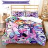 3pcs My Little Pony4 Design Cover Set - HD Printed Bedding with 1 Cover and 2 Pillowcases - Perfect for Home and Dorm Decor