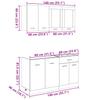 4 Piece Kitchen Cabinet Set Lyon Sonoma Oak Wood Based Material