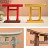 Miniature Torii Gate Japanese Shinto Temple Asian Architectural Model Bonsai Garden Ornament Fish Tank Decoration Chinese Decor