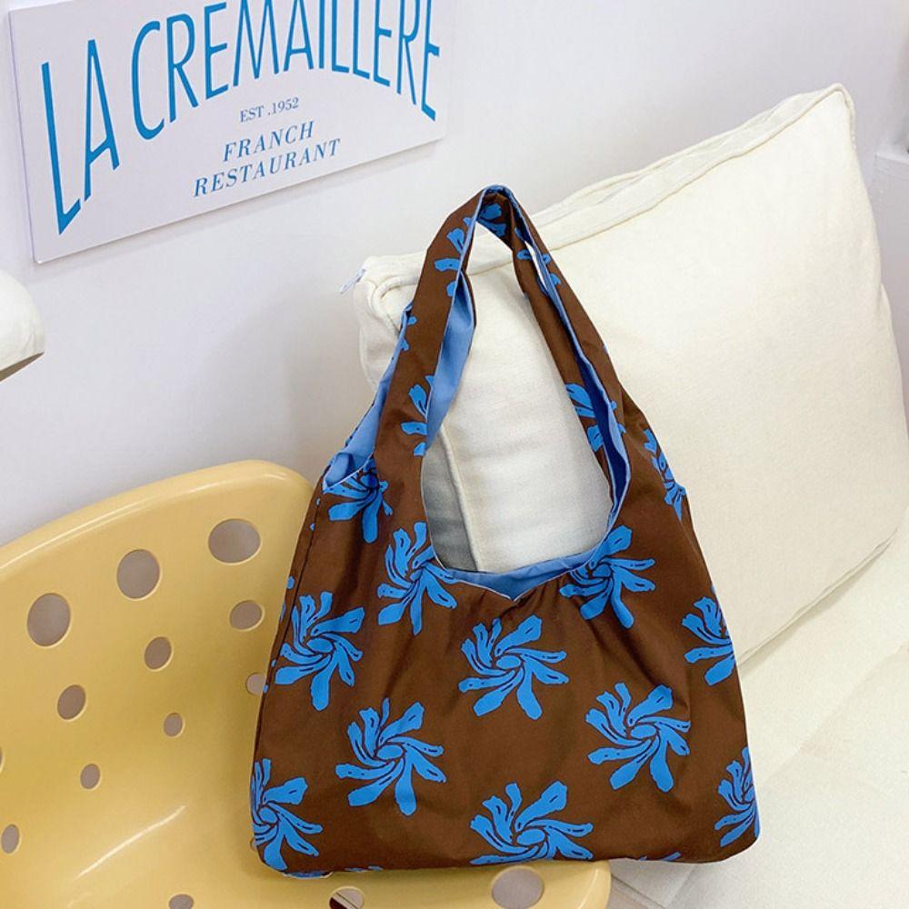 Cloth Canvas Shoulder Bag Flower Lazy Style Messenger Bag Simple Orchid Vest Bag Outdoor