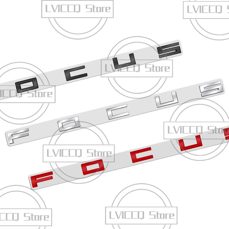 LLC3 For Ford Focus Car Emblem 3D Metal Hybrid ST Line MK2 MK3 MK4 Logo Body Decals Sticker Rear Tail Trunk Boot Letter Badge Styling