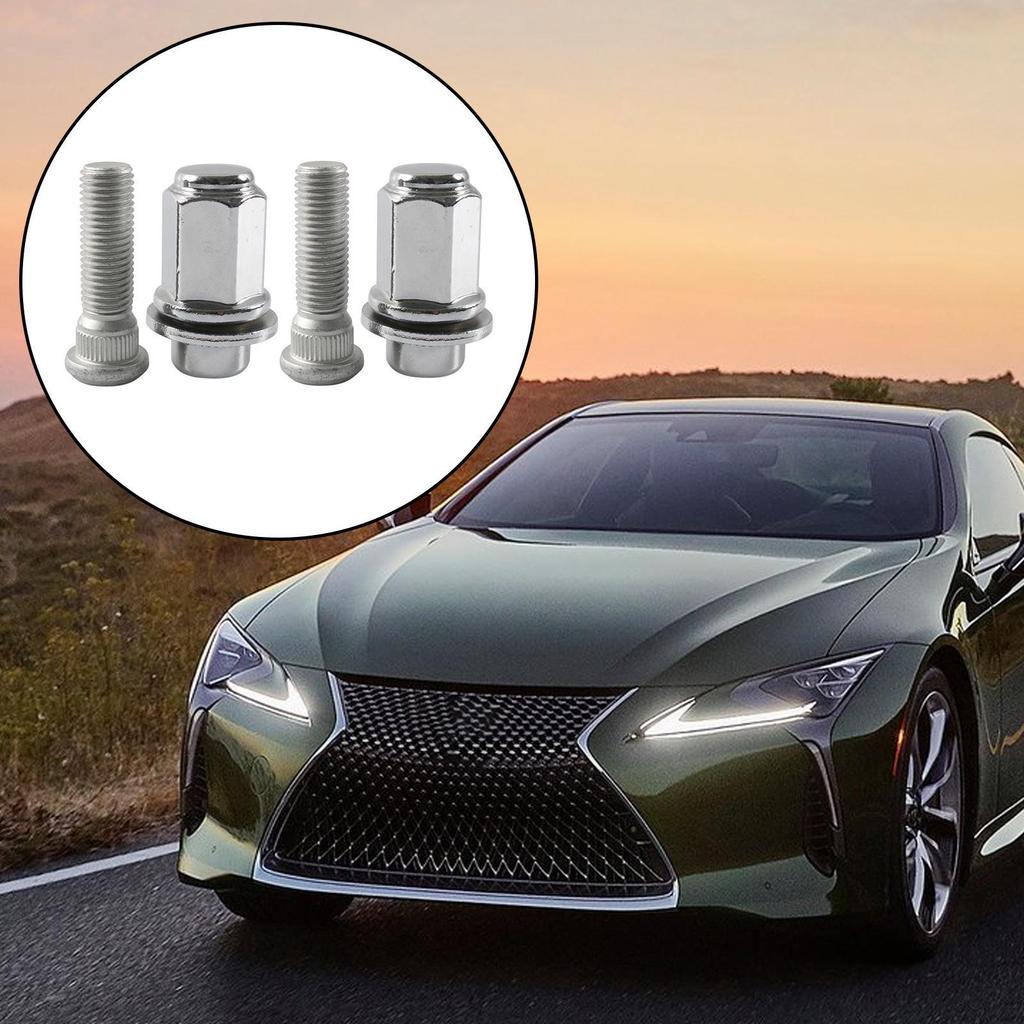 4x Wheel Lug Nut Set Auto Accessories 90942-01058 for Toyota Lexus