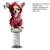 Cute Animal Car Dashboard Decorations Cat/Dog Ornaments, 2D Flat Acrylic Vivid Cartoon Pet Desktop Ornaments with Self Adhesive Spring Swing Base for