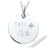 [R1716] - Silver Pendant 'Mon Etoile' Silver White (rhodium) - 15mm