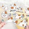 2 sheets Cat meme Series Kawaii Ins Die Cutting Sticker Book Creative Handbook Decoration DIY Scrapbook Stickers  Aesthetics