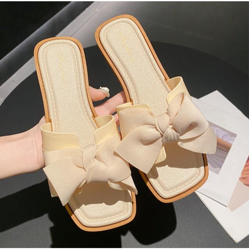 Модные женские тапочки без застежек, мягкие, с плоской подошвой, из ПВХ-материала, с рисунком в виде сетки-бабочки, удобная домашняя обувь, новый стиль