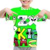 Kids Summer Casual Alphabet Lore Kindergarten Students 3D Print T-shirts Boys Girls Funny Lovely Print T-shirts Children Tops