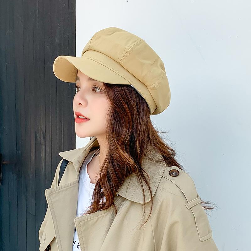 Новые хлопковые льняные шапки, фетровые береты для женщин, британский стиль, береты для девочек, элегантные женские однотонные шляпы