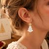 Christmas Party Fashion Accessories 1 Pair Tree Earrings, Glitter Acrylic Star Xmas Shape Dangle Earrings Holiday Festive Jewelry Gift for New