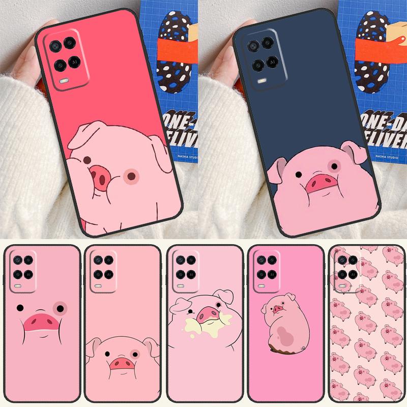 Мультяшная свинка Для Oppo A40 A60 A80 A18 A38 A58 A78 A98 A79 A16 A76 A96 A15 A74 A94 A54 A77 A17 Чехол для телефона