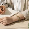 Meaningful Gift for Women Handmade Natural Stone Stretch Bracelet, Adjustable Elastic Healing Faux Gemstone Jewelry Crystal Spiritual Gifts Men Unique