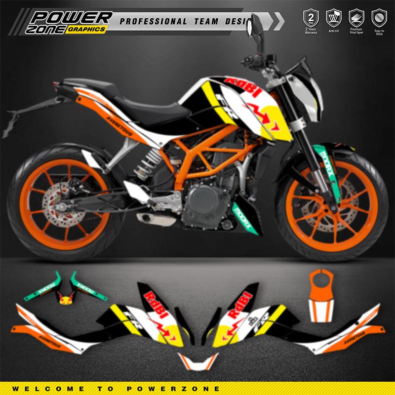 PowerZone for Custom Team Graphics Backgrounds Decals Stickers Kit For KTM 2011-2016 DUKE 125 200 390 Motorcycle SUPERMOTO 003