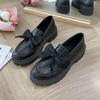 Женские туфли на плоской подошве с бантом, кожаные туфли для женщин, новинка весны 2025 года, лоферы на толстом каблуке, женская мода, удобная рабочая обувь, Zapatos
