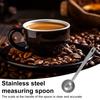Stainless Steel Measuring Spoon Long Handle Coffee Scoop Spoon Tablespoon 5ml 10ml 15ml 20ml 30ml Cooking Measurement Tool for Ground Coffee