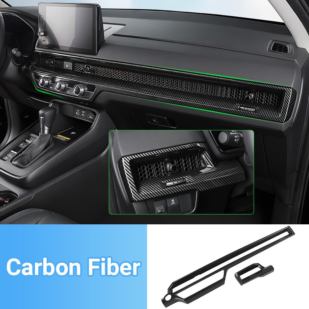 Декоративная рамка из АБС-пластика для автомобиля, наклейка на воздухозаборник управления на приборной панели для Honda CR-V CRV 6-го поколения 2023 2024 2025 Hybrid