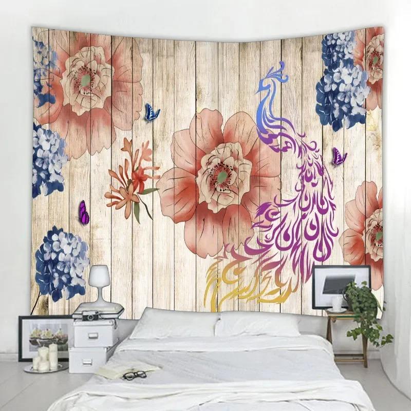 Винтажная деревянная панель, декоративный гобелен, декор для дома, стены, гостиной, офиса, гобелен