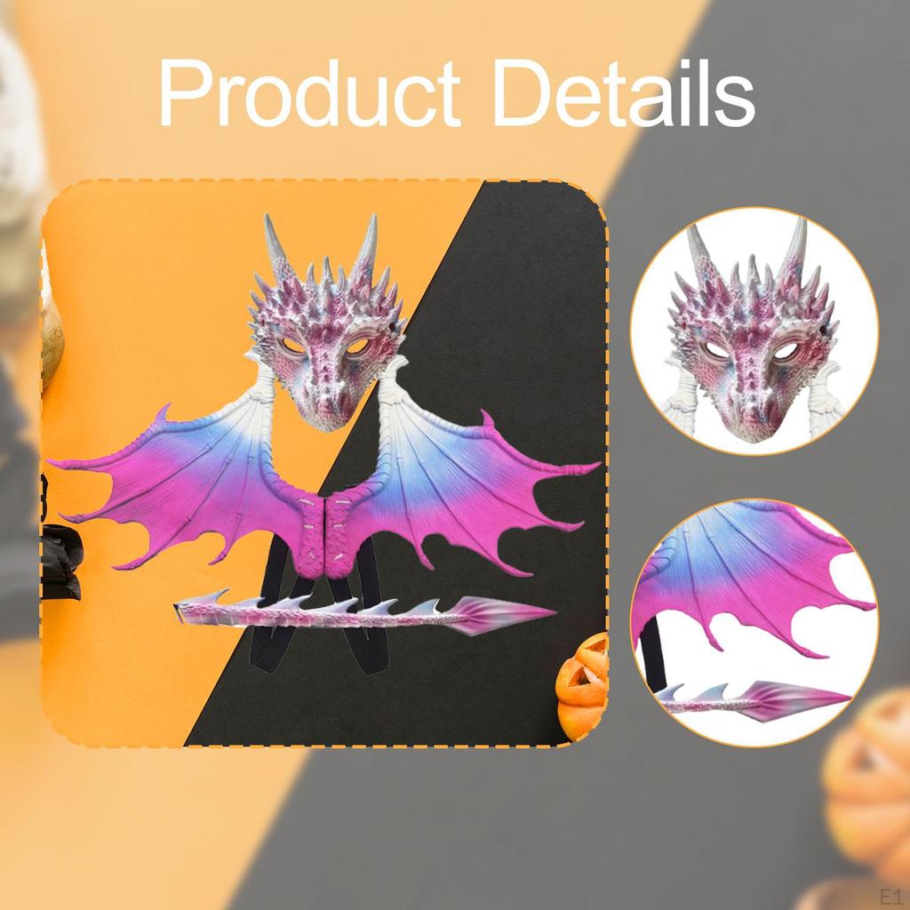 Детский костюм дракона с хвостом для Хэллоуина