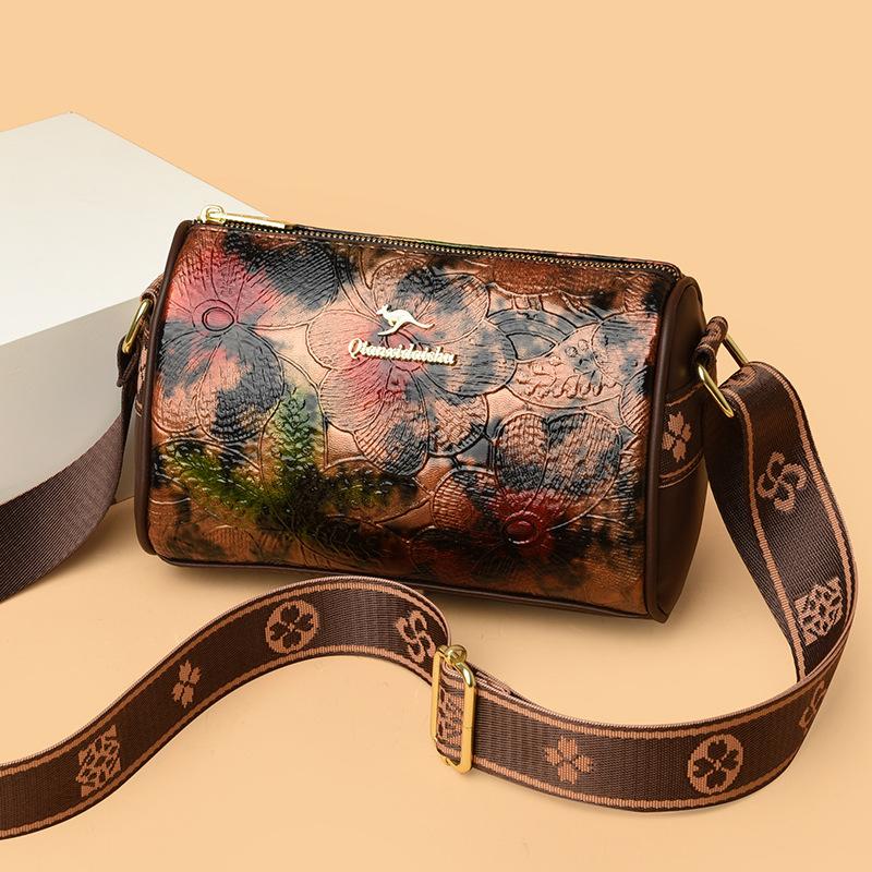 Сумка в китайском стиле с принтом тай-дай, осенняя женская универсальная многослойная сумка для мобильного телефона, большая вместимость, одно плечо, модная сумка через плечо