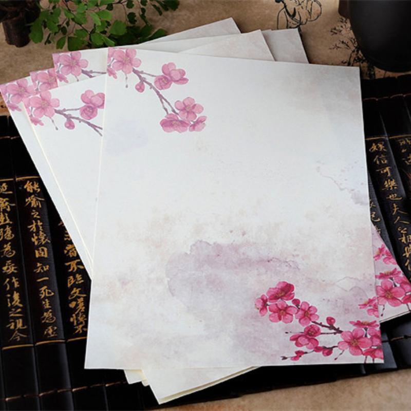 Letter Paper Creative Chinese Style Ancient Style B5 Letter Paper Stationery  Small Fresh and Beautiful Ink Can Be Written and Printed