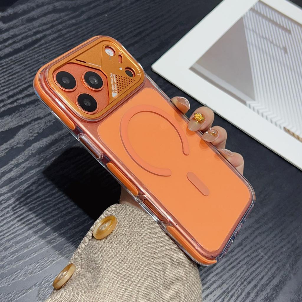 Премиальный чехол для iPhone 17 Pro Max: Двухцветный дизайн «Ледяной кристалл» с магнитной фиксацией и полной защитой от падений