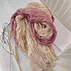 Unisex Shawl Scarf Gradient Color Versatile Wrinkled Long Scarf Autumn Winter Wind-Proof Cold-Resistant Shawl Wrap