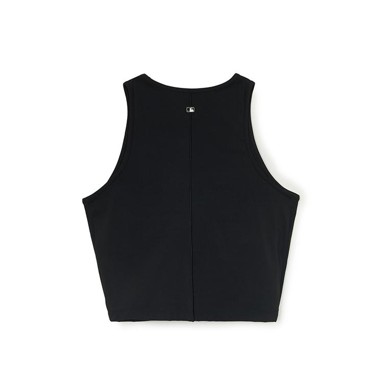 MLB Нью-Йорк Янкис Защита от солнца Охлаждающее ощущение Набивной облегающий топ-майка Женские топы Черный 3FTKA0153-50BKS