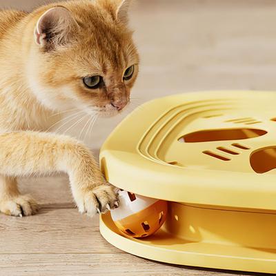 Интерактивная игрушка для кошек Самоиграющая с дразнилкой Стимулирующие игрушки для кошек Игры-головоломки для котят Тренировка для помещений Ментальная