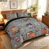 Chainsaw Man Pattern Bedding Quilt Set Quilt Cover Pillowcase Home Birthday Gift(1 * duvet cover + 2 * pillowcase, without core)