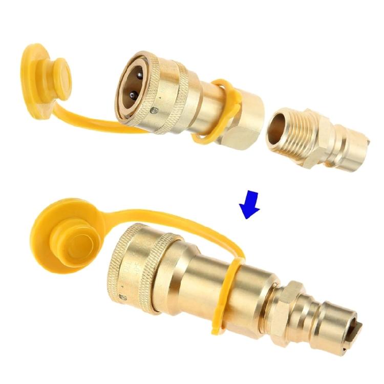 Professional Grades 1/2Inch Gas Quick Disconnecting Brasses Adapter For Generator Pizza Oven Natural Propanes Systems