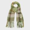 [UNISEX] Flower Dot Embroidered Bold Check Scarf_6 colors