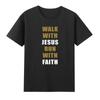 Walk With Jesus Christ Run With Faith God Christian Beliefs Tshirt