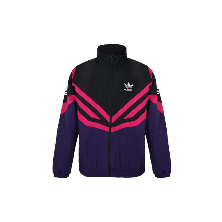 adidas Спортивная спортивная куртка Originals с воротником-стойкой, мужская верхняя одежда, темно-фиолетовая EJ0948