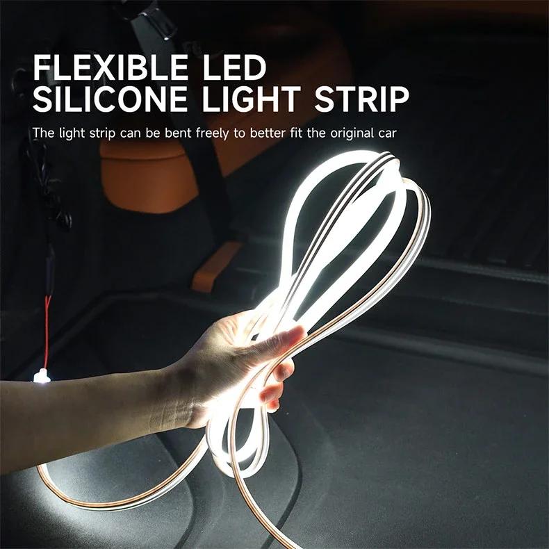 Светодиодная подсветка багажника автомобиля Универсальная атмосферная подсветка Водонепроницаемая индуктивная лампа с прикуривателем Освещение Декоративные аксессуары