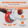 SucceBuy 1100lbs Hydraulic Lift Table Cart Manual Single Scissor 35.4" Lifting Height with 4 Wheels for Handling Transport