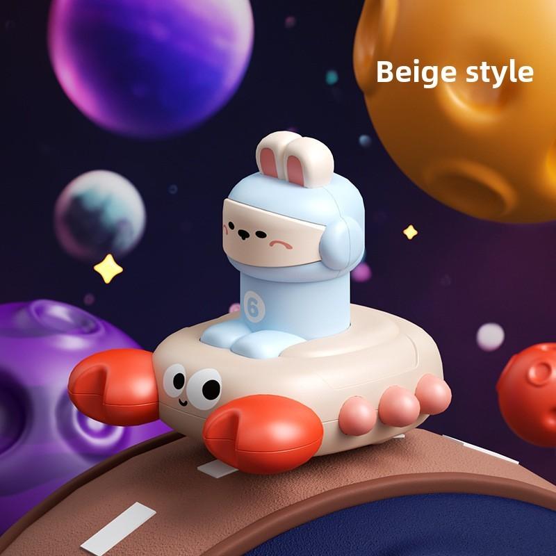 Детская прессованная игрушечная машинка-космический корабль с механизмом оттягивания для раннего развития и игры