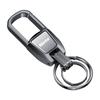 Chaoba Double Ring Carabiner Keychain for Cars, Bikes, Bicycles, One-touch Ring, Removable, Simple Design, Metallic Key Fob X 1, Note