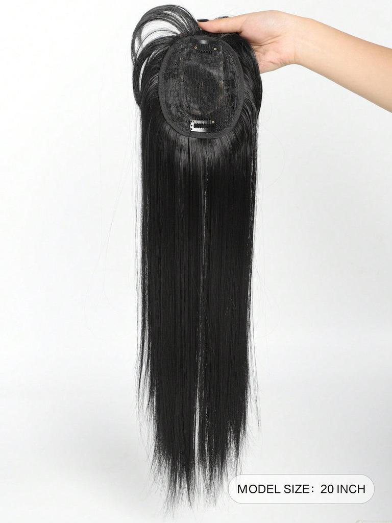 Синтетический длинный прямой верхний слой для волос с челкой, накладные волосы, натуральный сменный чехол, термостойкий для женщин, искусственный парик