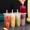 1/3pcs Popsicle Mold With Covered Four Grids Household Childrens Cute Popsicle Ice Cream Mold Diy Homemade Kitchen Accessories