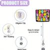 "I Just Work Here" Badge Reel. Funny Retractable ID Clip for Nurses, Teachers & Staff.