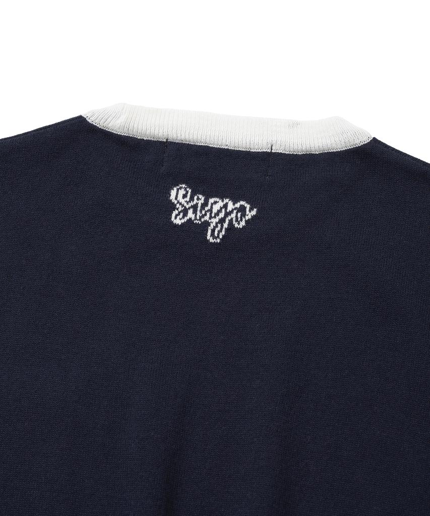 KNITTED Donut Pocket Round Knit Navy